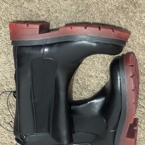 Forever 21 Black and Red Rain Boots